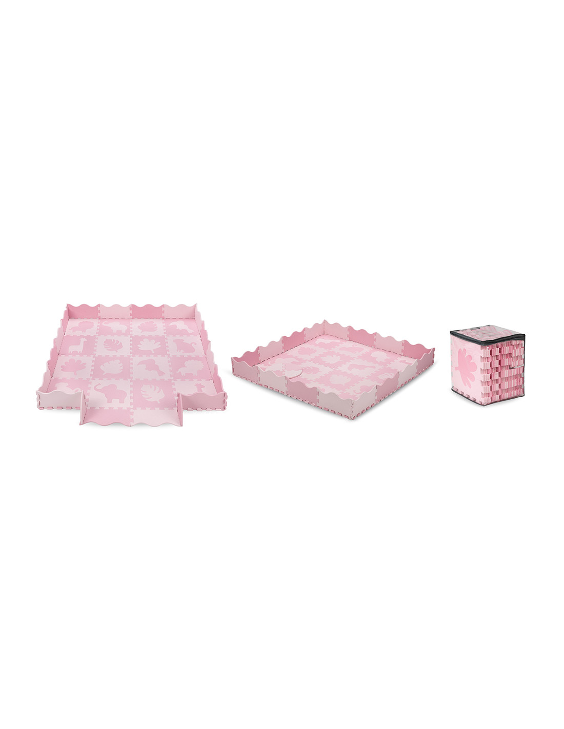 MoMi ZAWI Puzzle mat Pink, (150x150 cm)