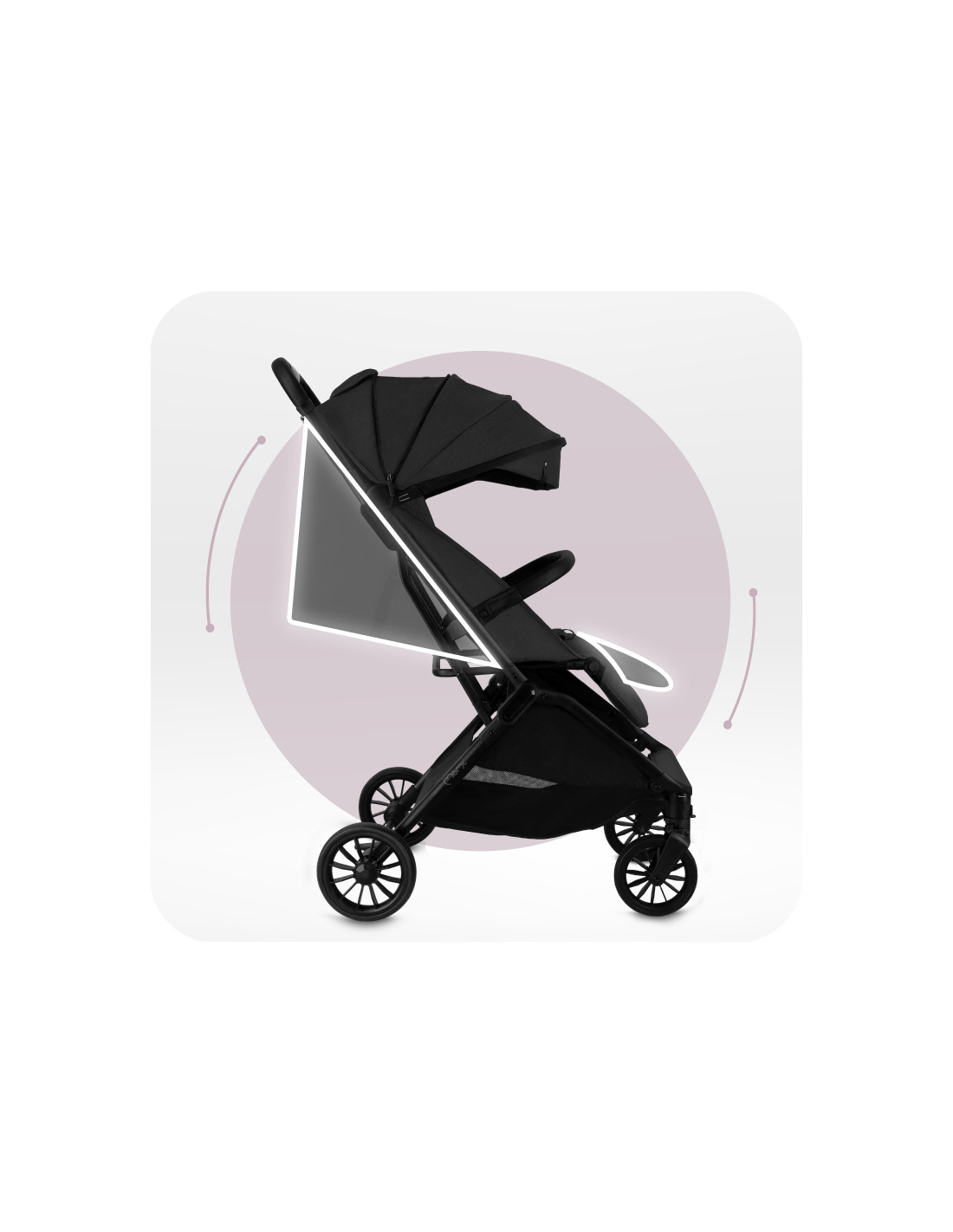 MoMi ANDREA Stroller Self-folding, Black
