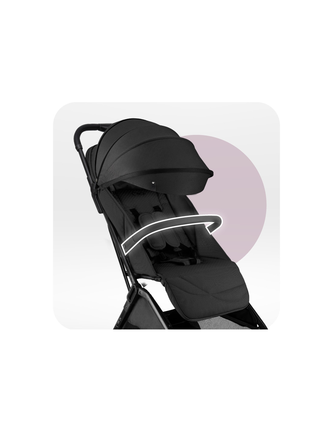 MoMi ANDREA Stroller Self-folding, Black