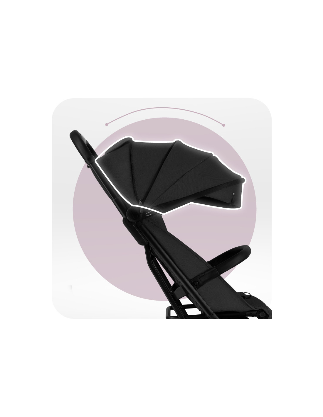 MoMi ANDREA Stroller Self-folding, Black
