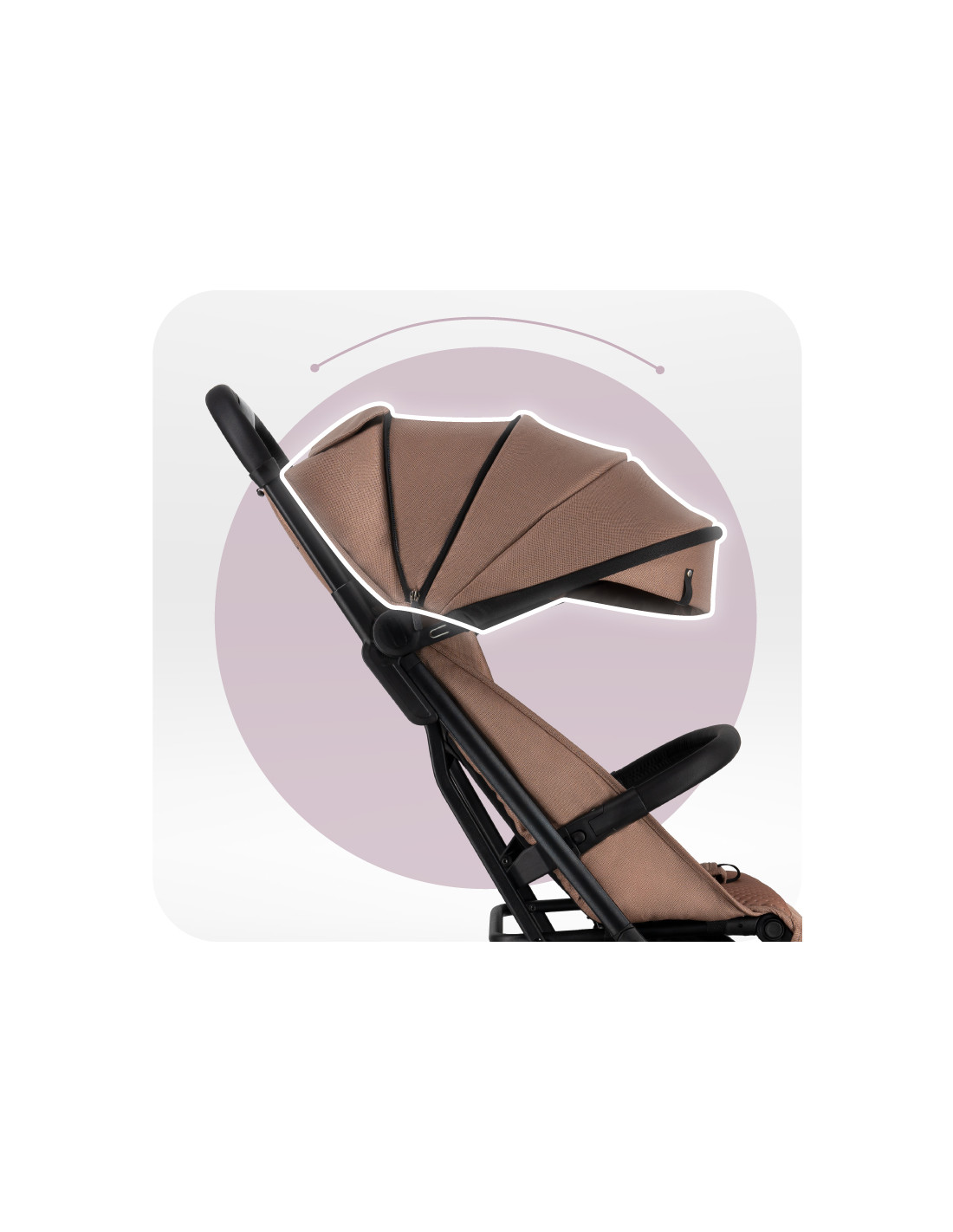 MoMi ANDREA Stroller Self-folding, Light brown
