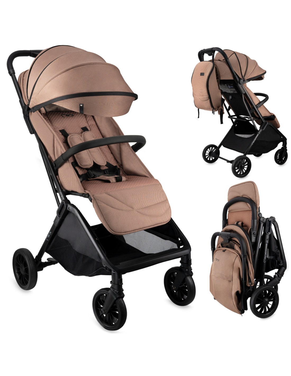 MoMi ANDREA Stroller Self-folding, Light brown