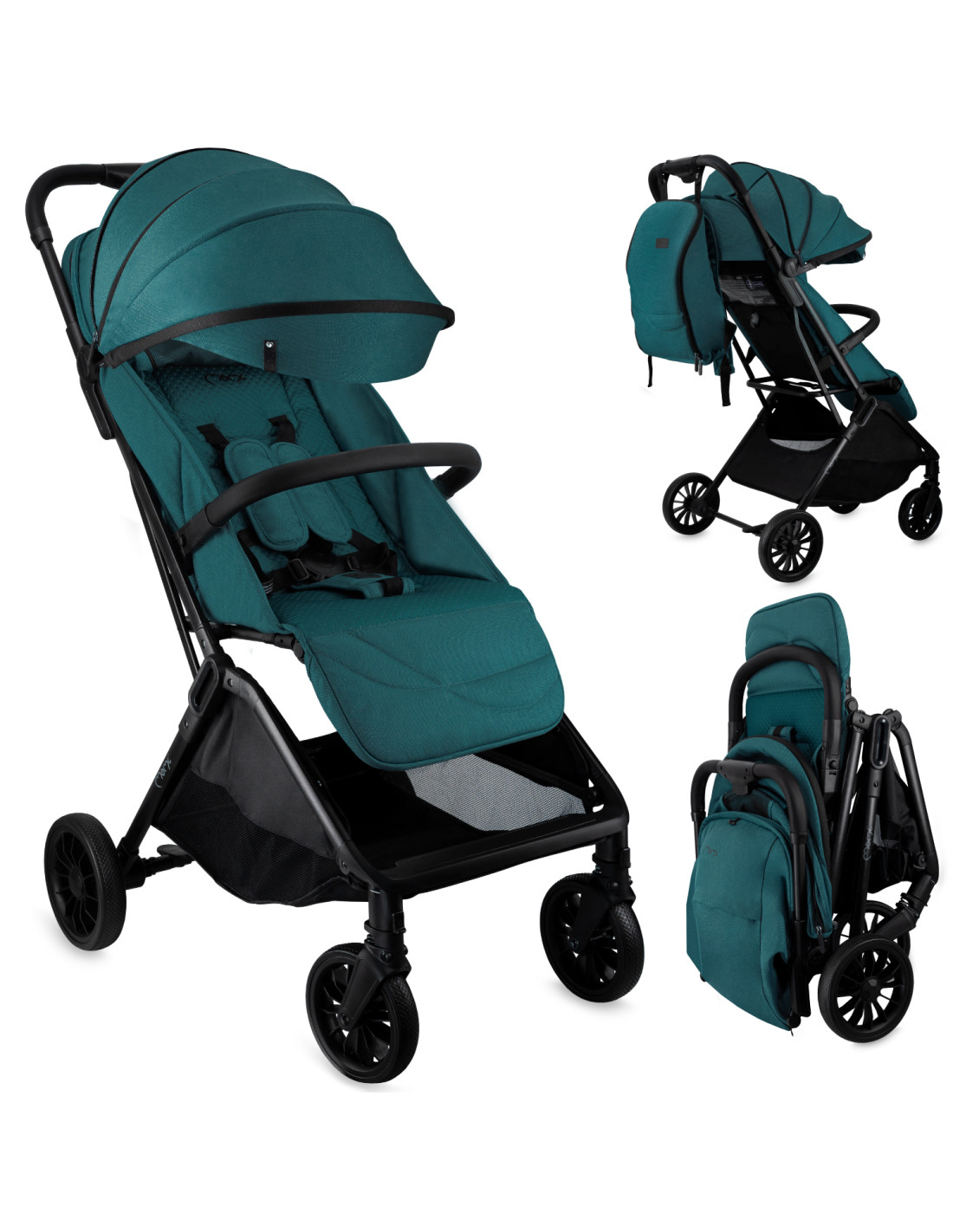 MoMi ANDREA Stroller Self-folding, Turquoise