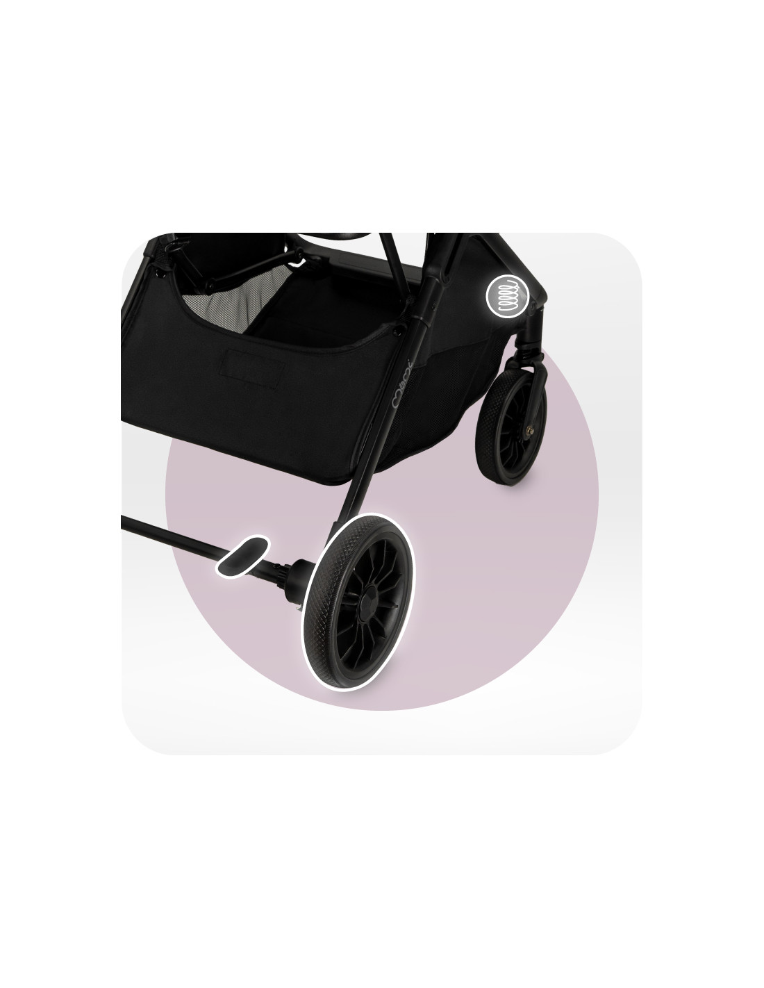 MoMi ANDREA Stroller Self-folding, Black