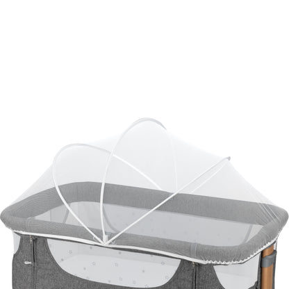 MoMi SMART BÄDD, 4-i-1 Bedside Crib, Grå