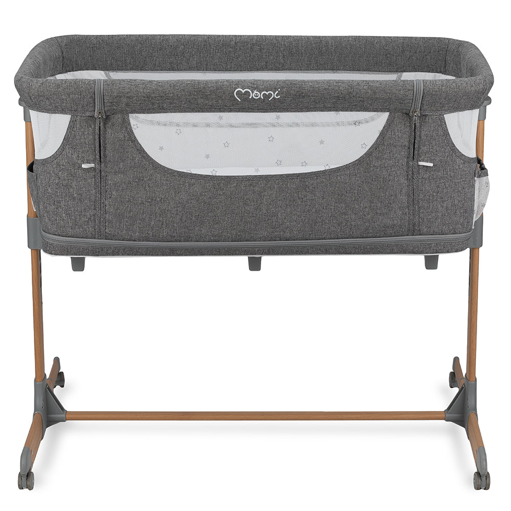 MoMi SMART BÄDD, 4-i-1 Bedside Crib, Grå