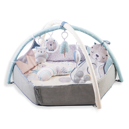 MoMi PASTEL, Babygym, lekmatta och bollhav i ett