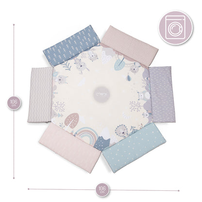 MoMi PASTEL, Babygym, lekmatta och bollhav i ett