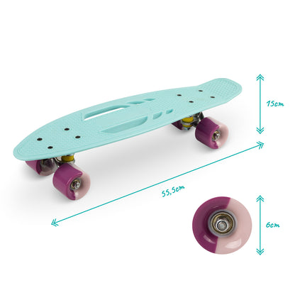 QKIDS GALAXY Skateboard, Ljusblå