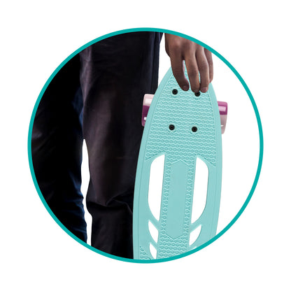 QKIDS GALAXY Skateboard, Ljusblå