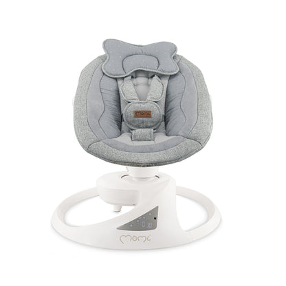 MoMi PEARL, Elektrisk babysitter med 360° rotation och Bluetooth Grå