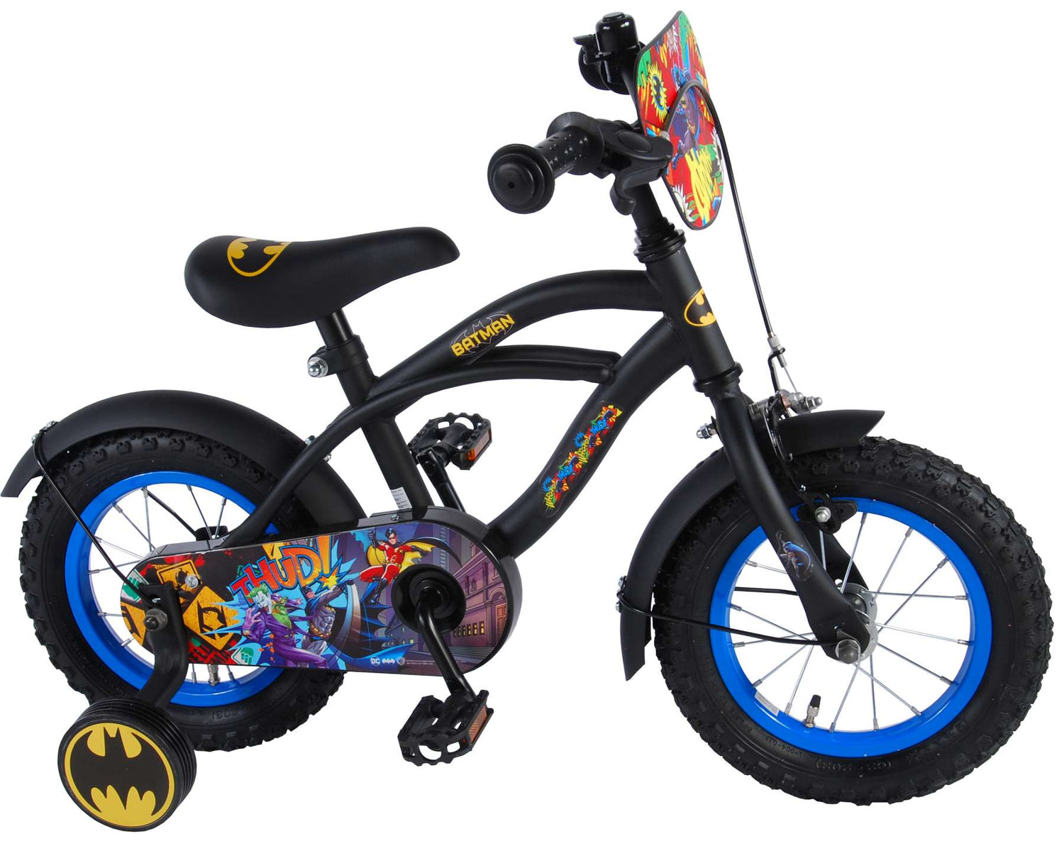 Batman Barncykel 12 tum, Svart