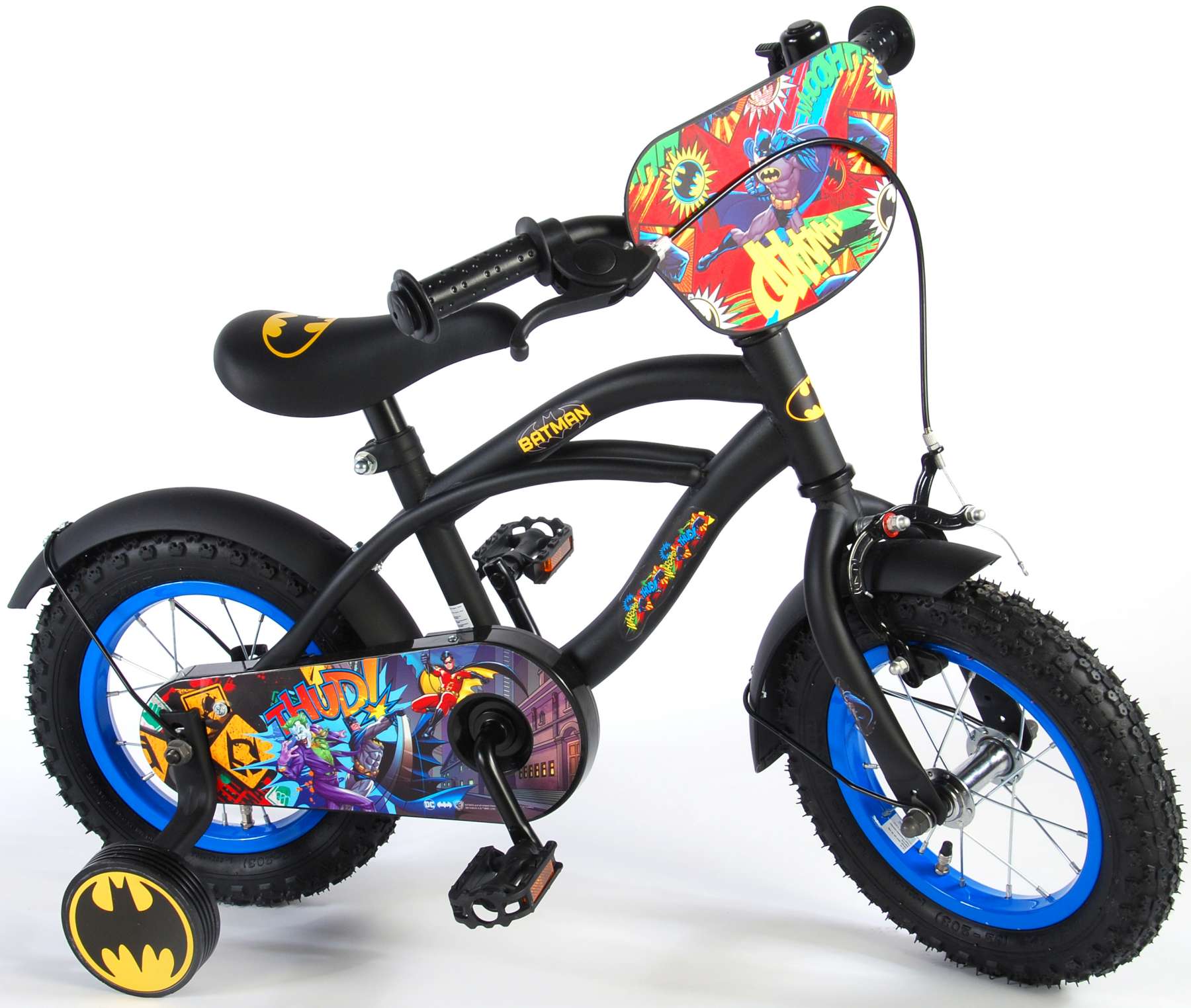 Batman Barncykel 12 tum, Svart