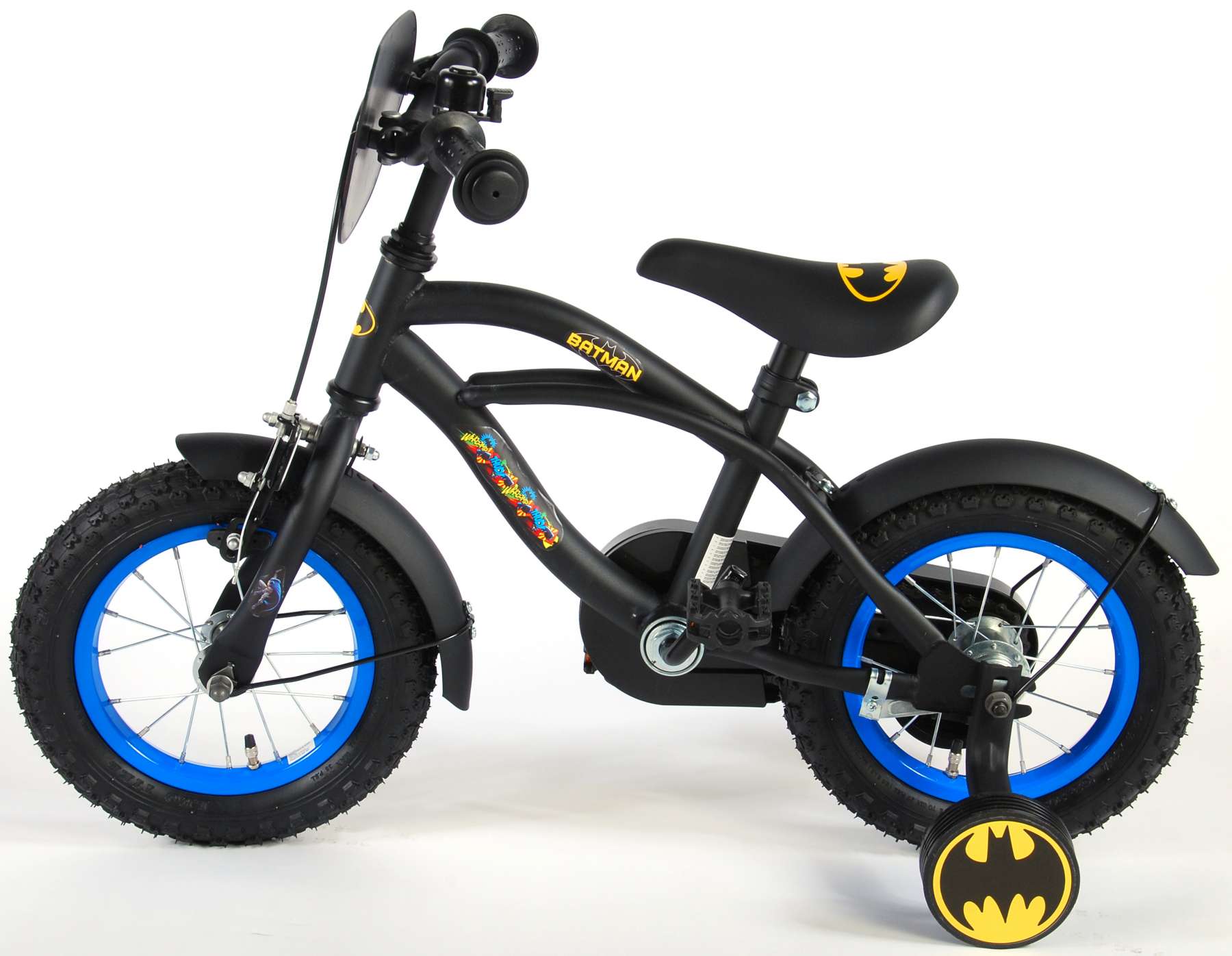 Batman Barncykel 12 tum, Svart