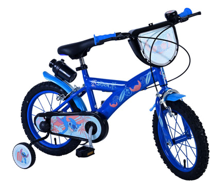 Disney Stitch Barncykel Två Handbromsar 14 tum, Blå
