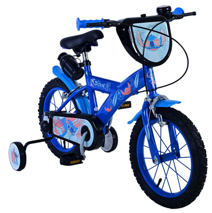 Disney Stitch Barncykel Två Handbromsar 14 tum, Blå