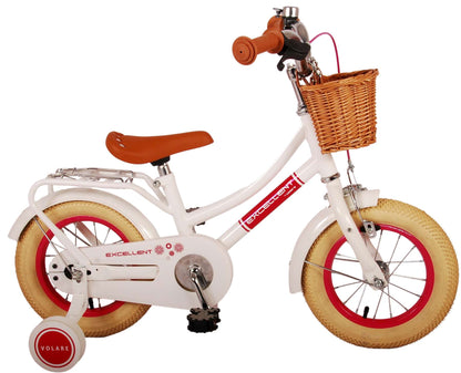Volare Excellent Barncykel 12 tum, Vit