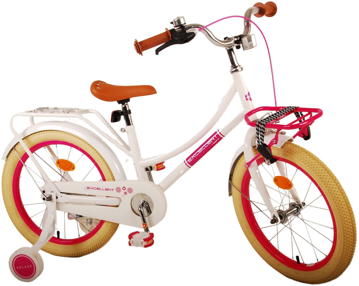 Volare Excellent Barncykel 18 tum, Vit
