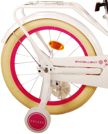 Volare Excellent Barncykel 18 tum, Vit