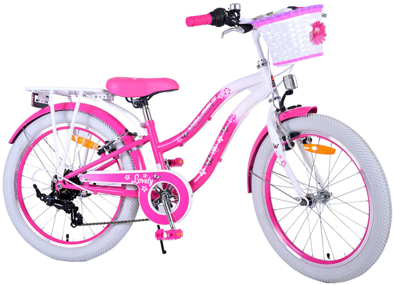 Volare Lovely Barncykel 20 tum, Rosa 7 Växlar