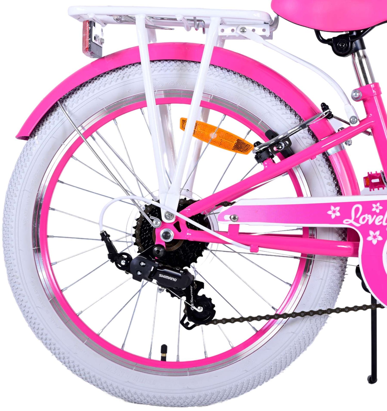 Volare Lovely Barncykel 20 tum, Rosa 7 Växlar
