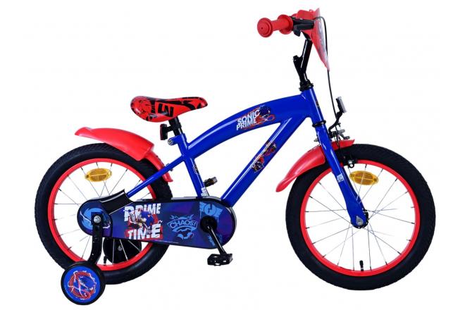 Sonic Prime Barncykel 16 tum, Blå/Röd