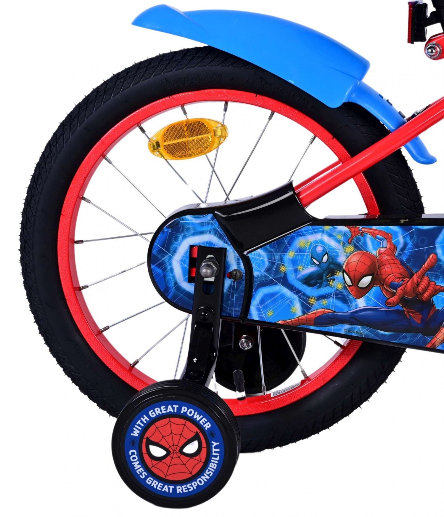 Spider-Man Barncykel 16 tum, Röd