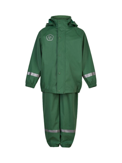 Color Kids Regnställ Solid PU, Dark Ivy