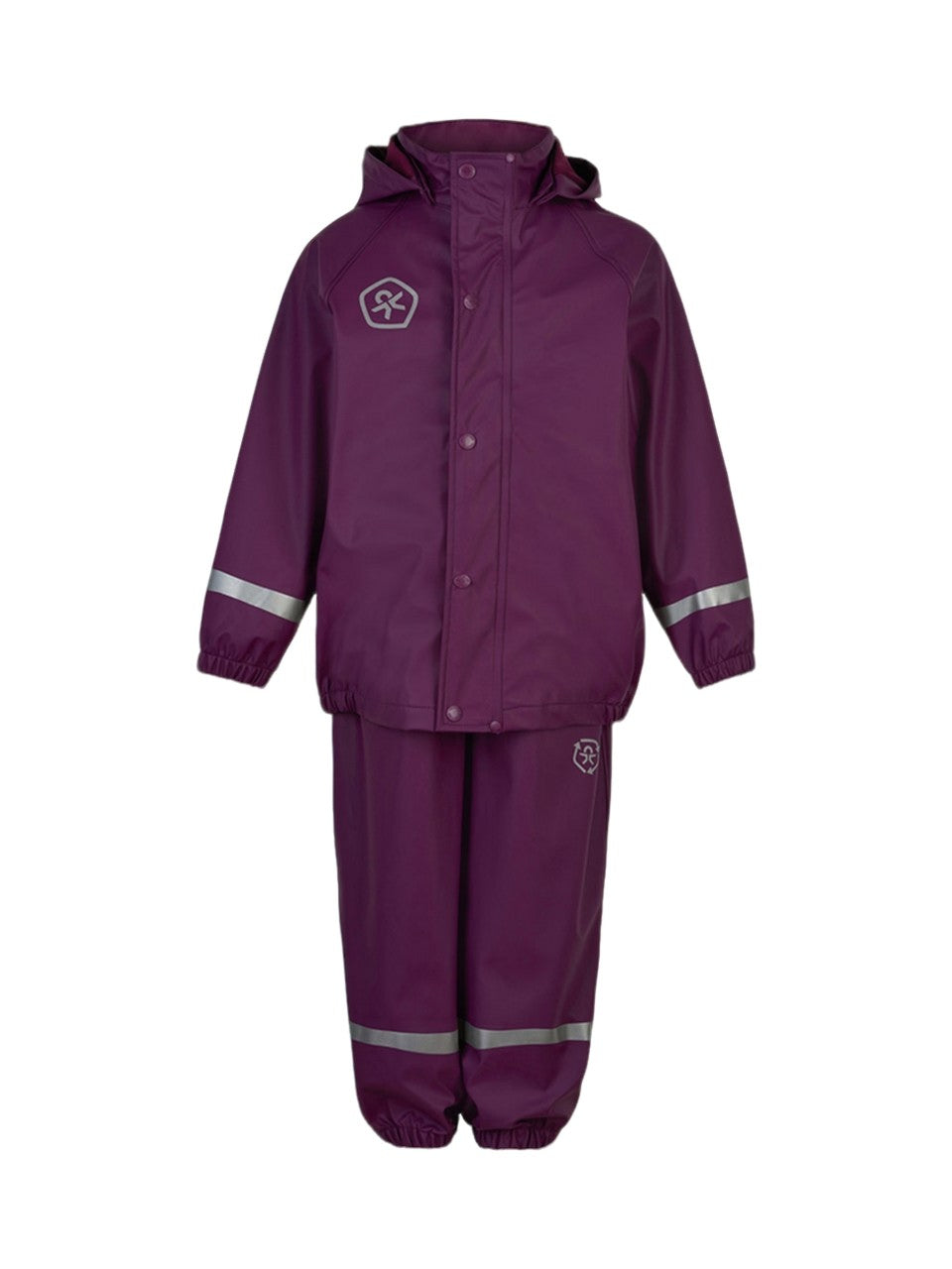 Color Kids Regnställ Solid PU, Plum Caspia