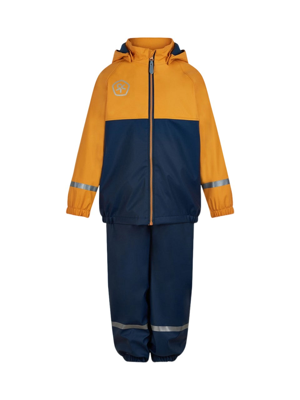 Color Kids Regnställ Med Fleecefoder, Cadmium Yellow