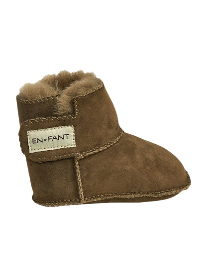 En Fant Sheepskin Bootee, Dusty olive