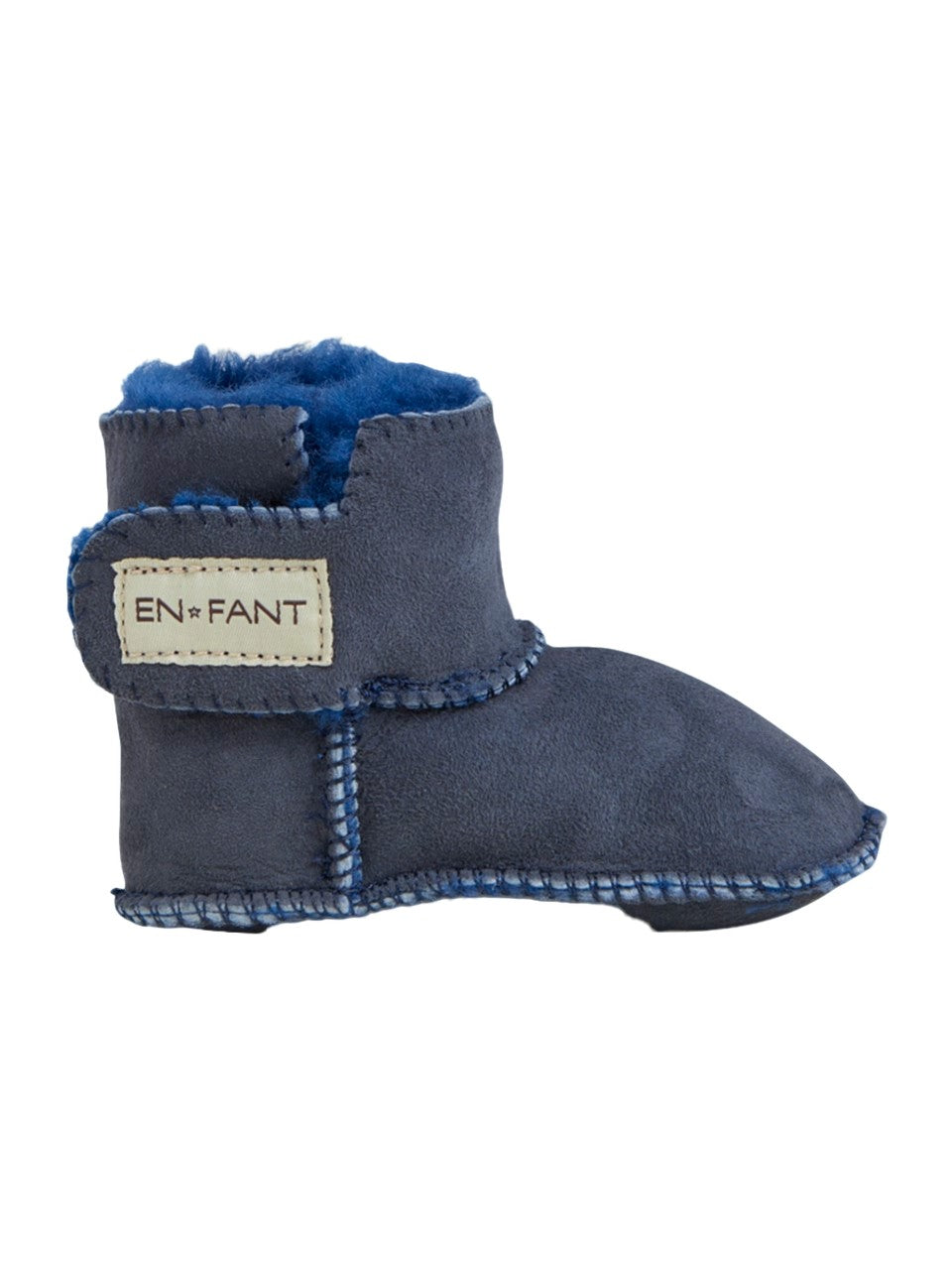 En Fant Sheepskin Bootee, Navy