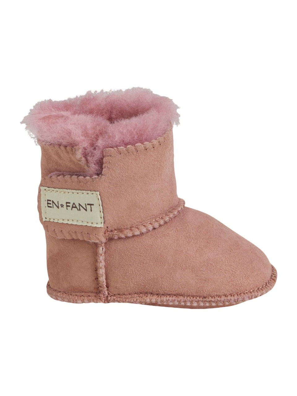 En Fant Sheepskin Bootee, Old rose