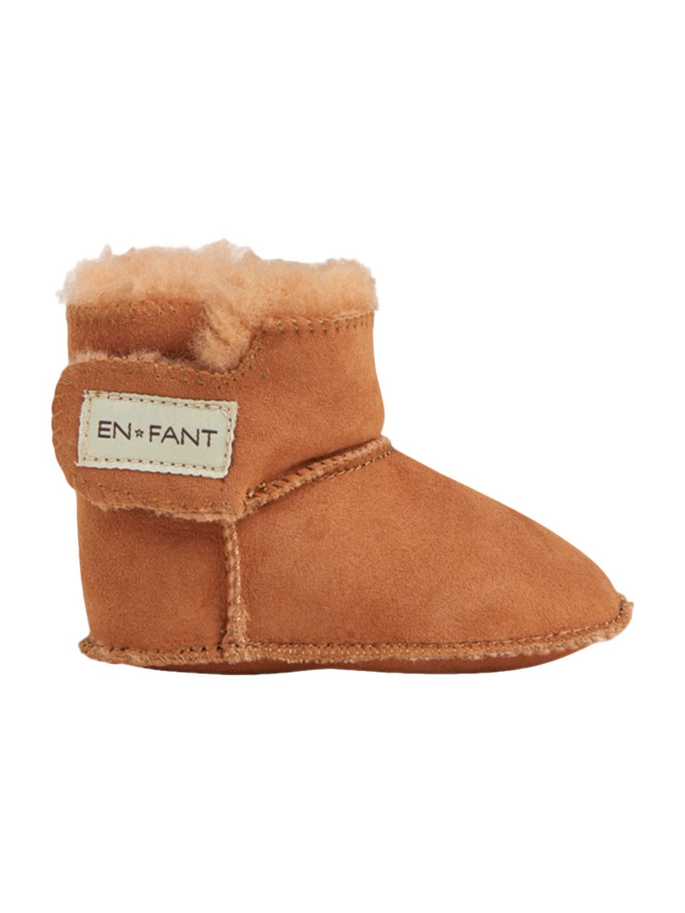 En Fant Babyskor Sheepskin Tofflor, Leather brown