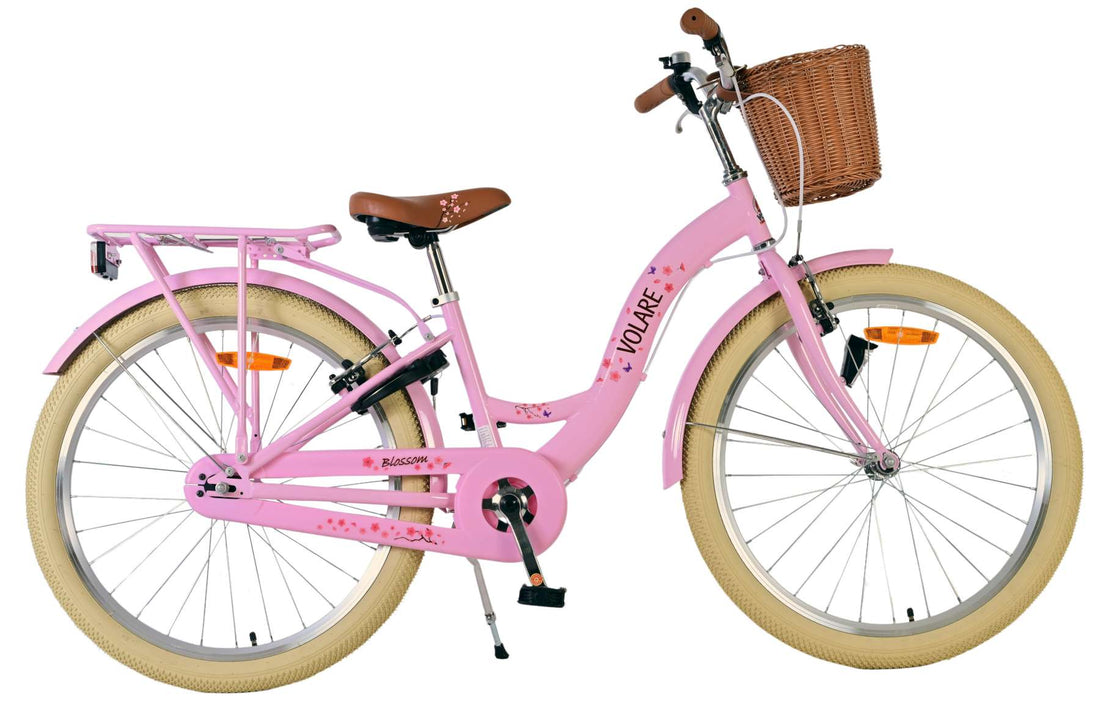 Volare Blossom Barncykel 24 tum, Rosa Två handbromsar