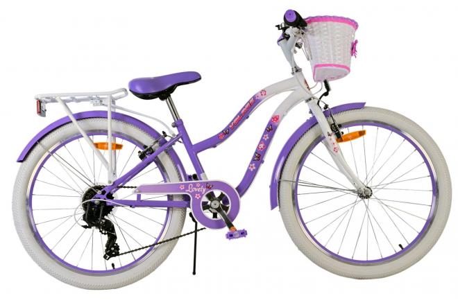 Volare Lovely Barncykel 24 tum, Lila 7 Växlar