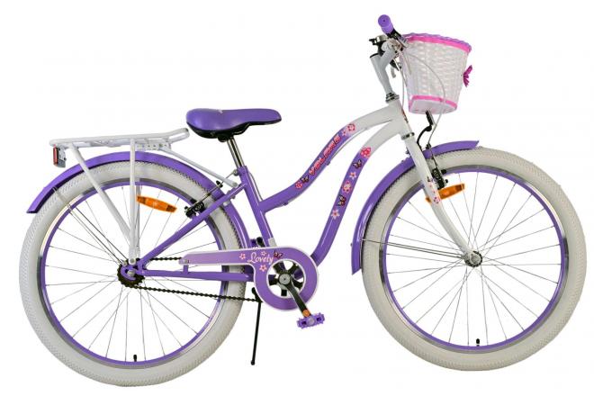 Volare Lovely Barncykel Två Handbromsar 24 tum, Lila