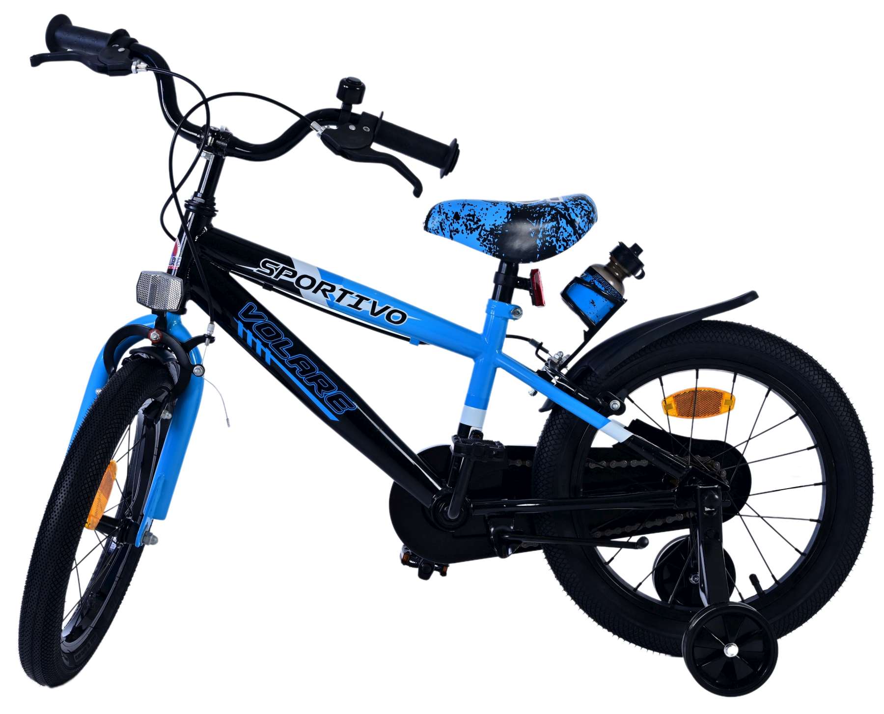 Volare Sportivo Barncykel 16 tum, Blå Svart Två Handbromsar
