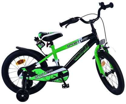 Volare Sportivo Barncykel 16 tum, Grön Svart