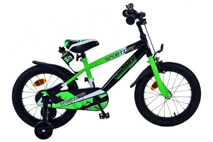 Volare Sportivo Barncykel 16 tum, Grön Svart