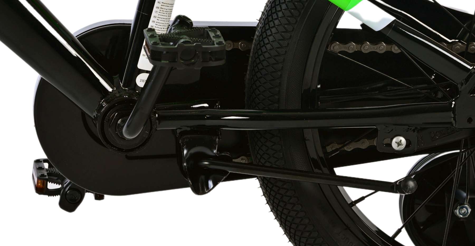 Volare Sportivo Barncykel 16 tum, Grön Svart