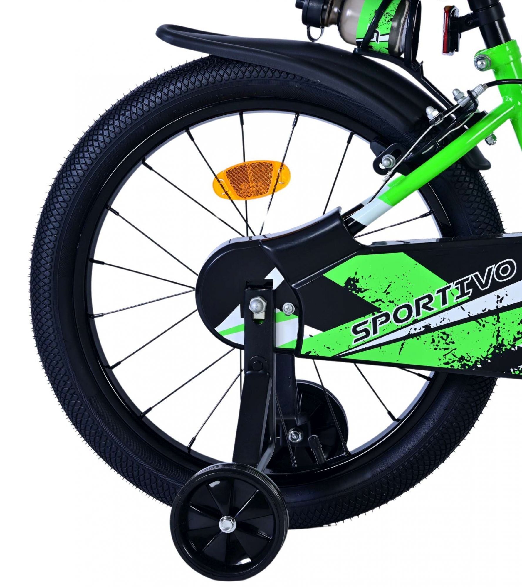 Volare Sportivo Barncykel 18 tum, Grön Svart Två Handbromsar