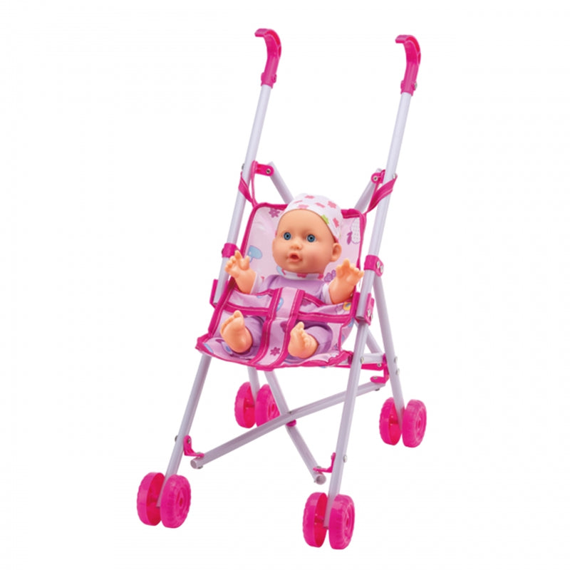 WOOPIE ROYAL First Baby Doll med barnvaktsvagn + matningsset