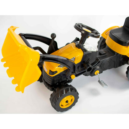 WOOPIE Pedal Tractor Farmer MaxTrac Classic Bucket Bulldozer