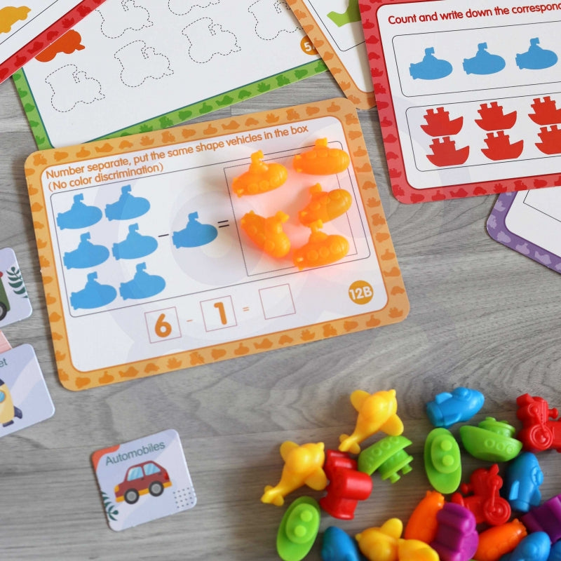 WOOPIE Utbildningsset Lärande Räkna Montessori färgsorterare 8st