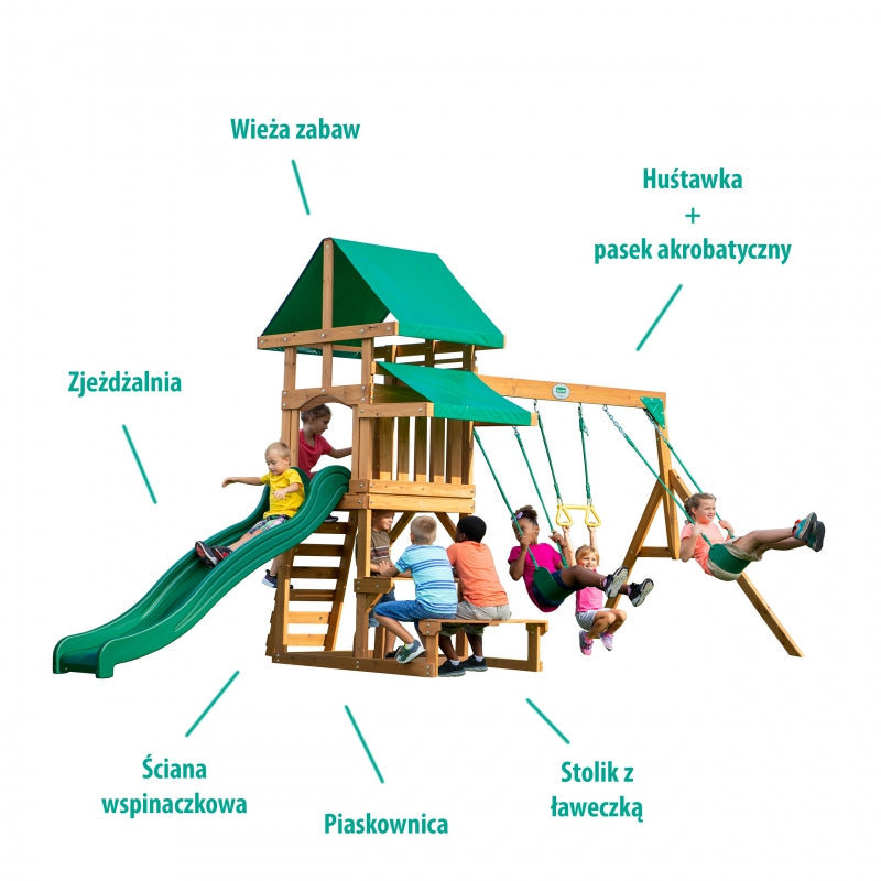 Backyard Discovery Belmont Wooden Playground 6in1