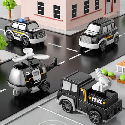 WOOPIE Road Bärgningsbil Set med 5 bilar - Polis