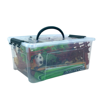 WOOPIE Set Safarifigurer + Matta 24 st.