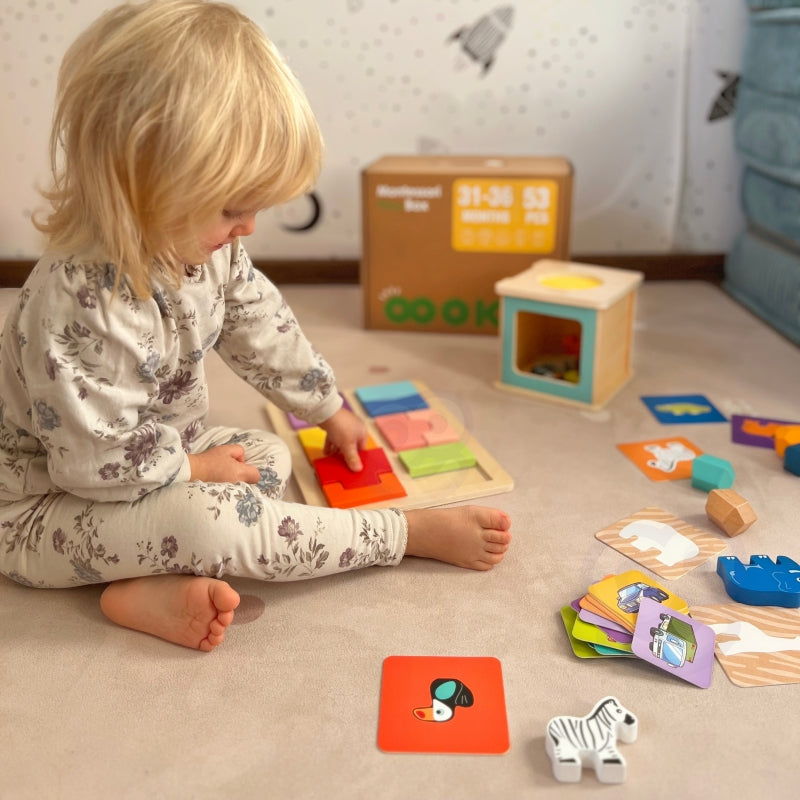 TOOKY TOY Box XXL Box Montessori Educational 7in1 Sensory 31-36 Months.