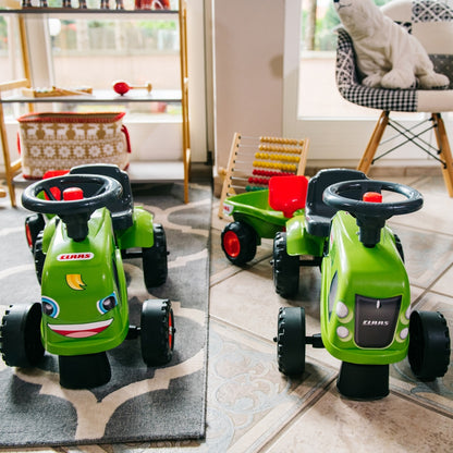 FALK Baby Claas Traktor Grön med Trailer + tillbehör. från 1 år